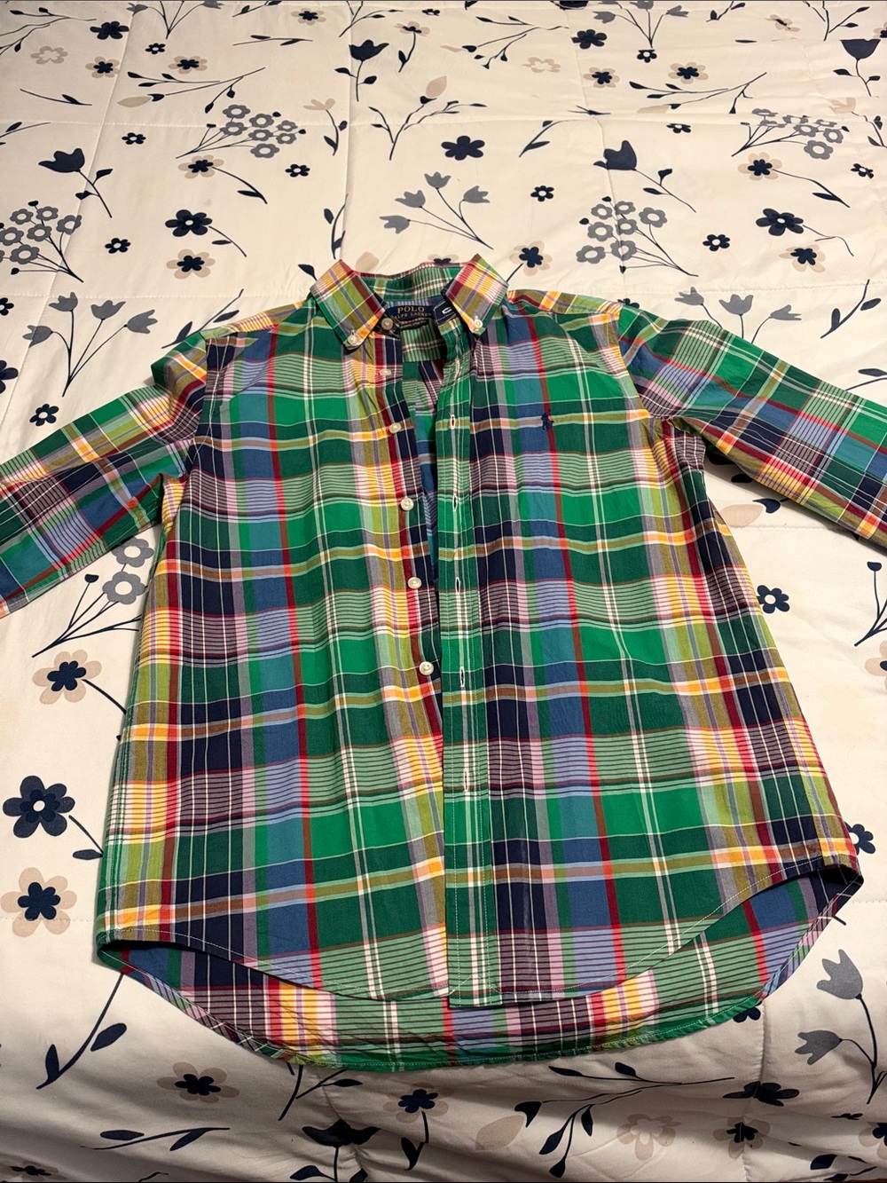 Polo by Ralph Lauren Green Multicolor Plaid Button-Down Shirt